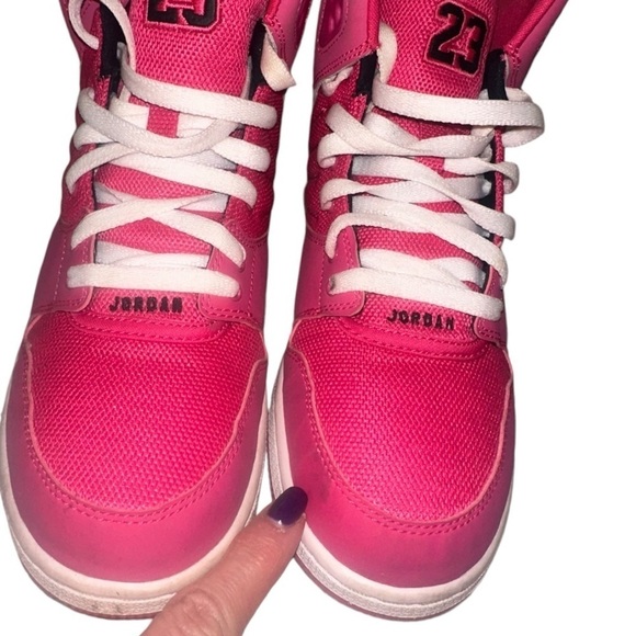 ‼️CLEARANCE ‼️ Jordan 1 Flight 4 GG in Vivid Pink/Black-white - Picture 8 of 12